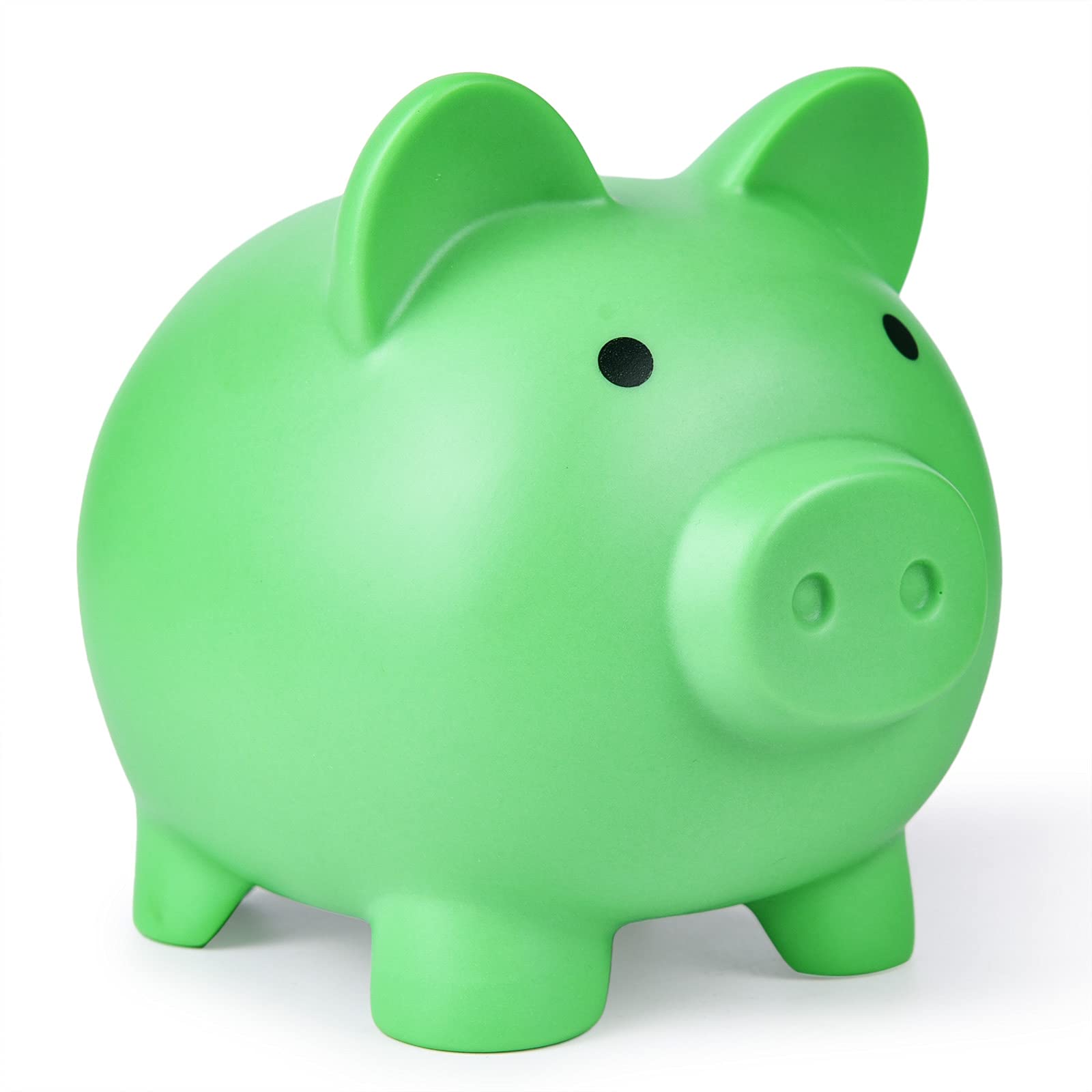 PJDRLLC piggy bank in unbreakable plastic designed to withstand drops and daily use.