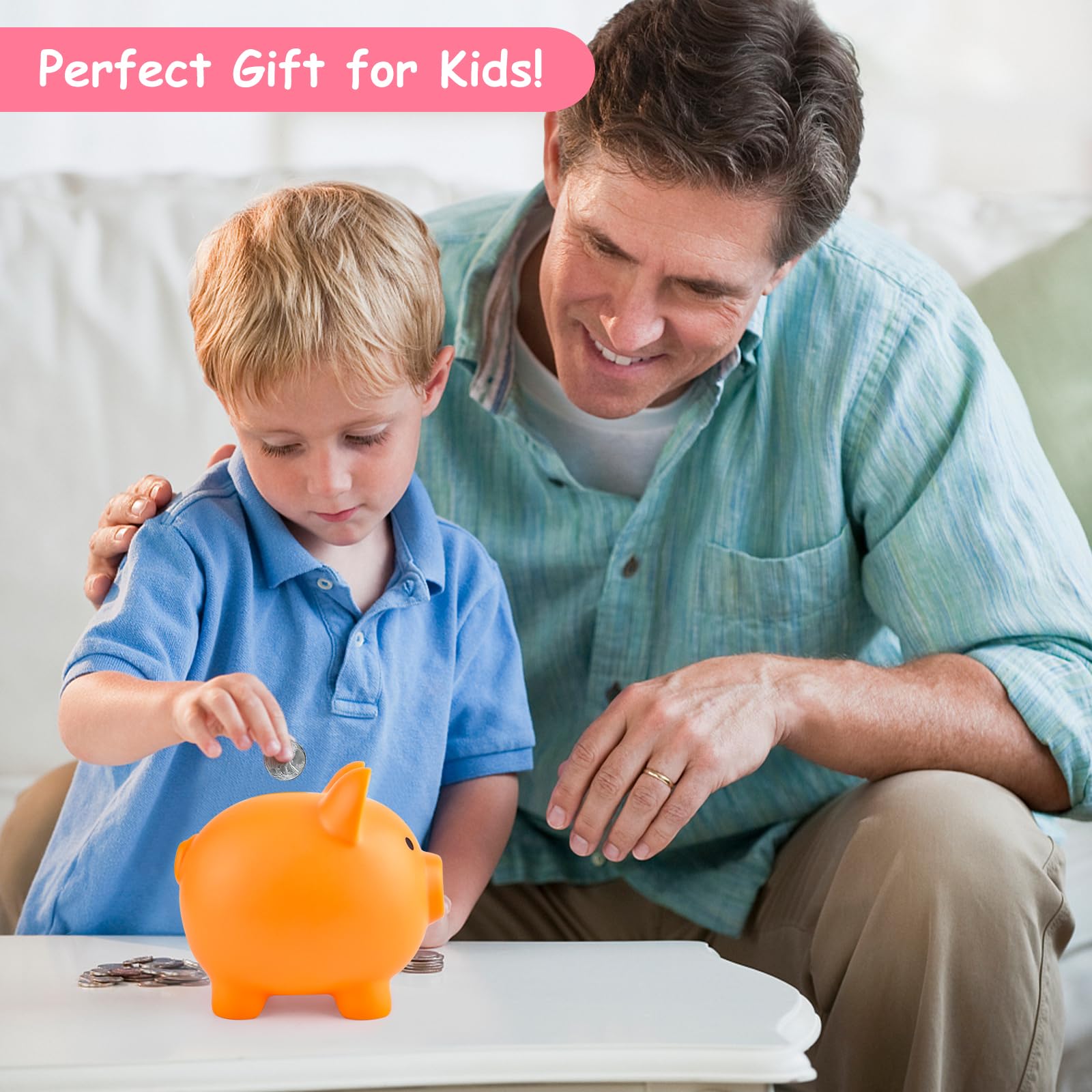 PJDRLLC unbreakable plastic bank, durable for active kids