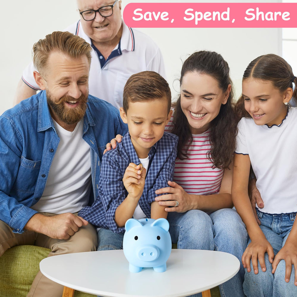 PJDRLLC unbreakable plastic money bank emphasizes safety and longevity.