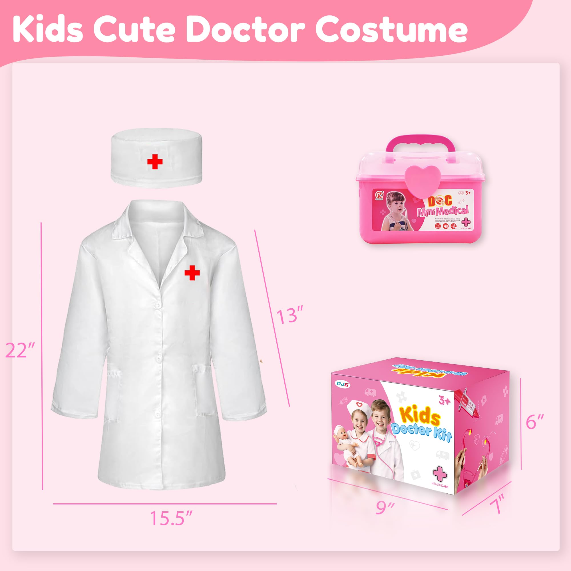 PJG Doctor Kit blood-pressure cuff demonstrates movement for realistic pretend checkups.