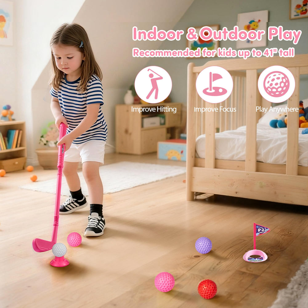 PJG Toddler Golf Set two holes and two flags for interactive play