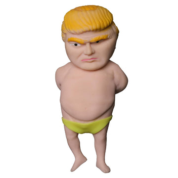 PJMarts Splat Doll swimsuit squishy closeup showing tactile relief and playful novelty for desks.