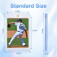 PJU 30ct Magnetic Card Holder inner-outer dimensions illustrate standard card fit