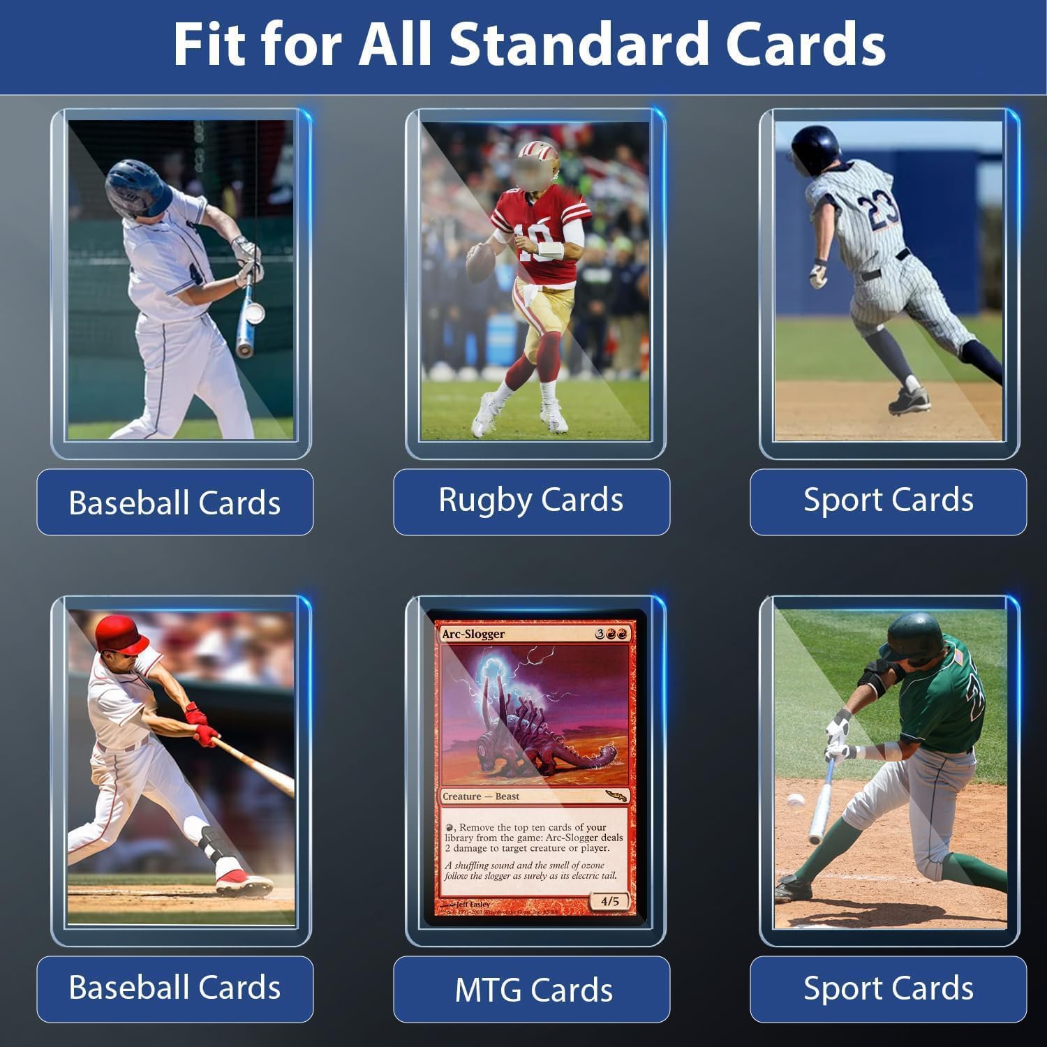 PJU sleeves accommodate baseball, MTG, Yu-Gi-Oh, PKM, and other cards.