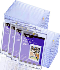PJU magnetic card holder outer case securely displaying a single card.