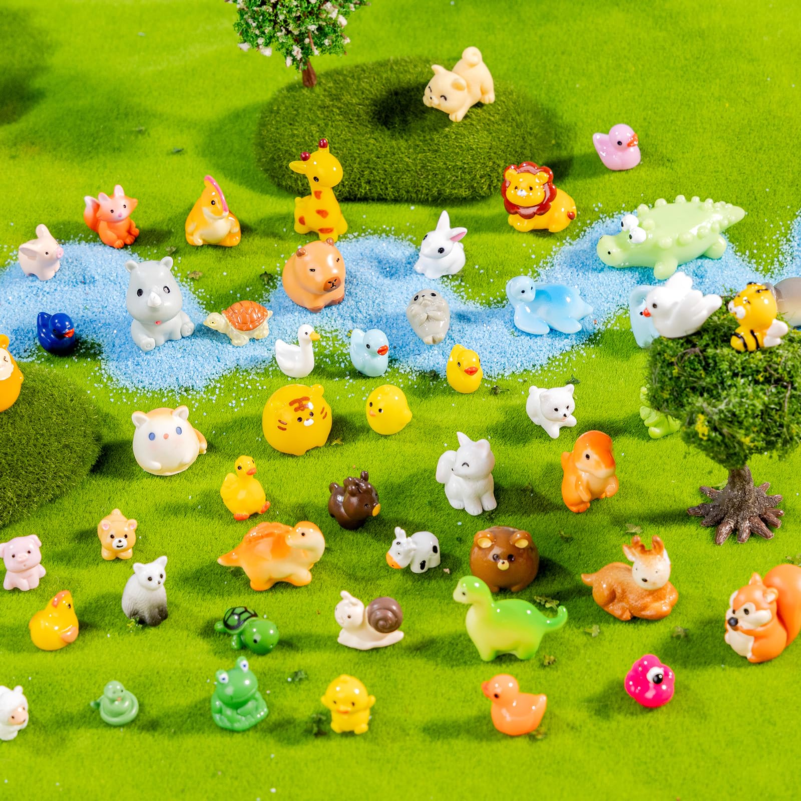 pkaoakyo desk decor resin animals set for shelves