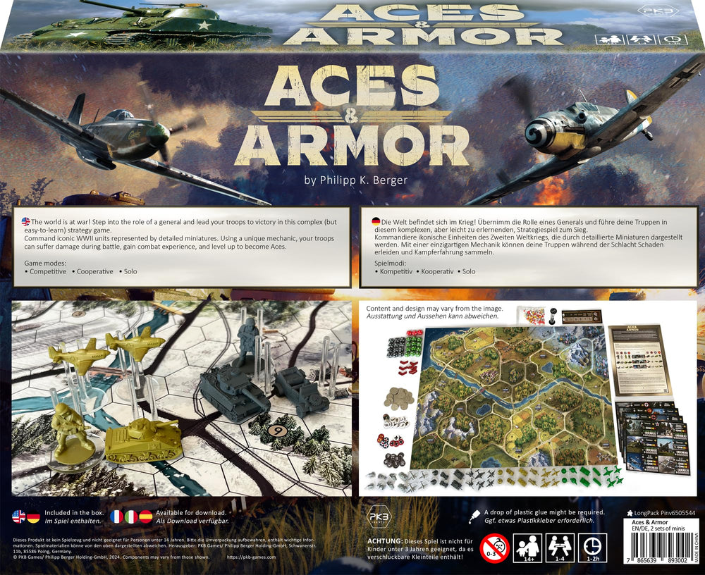 PKB Games Aces & Armor detailed miniatures showcase unit variety for strategic depth and realism.