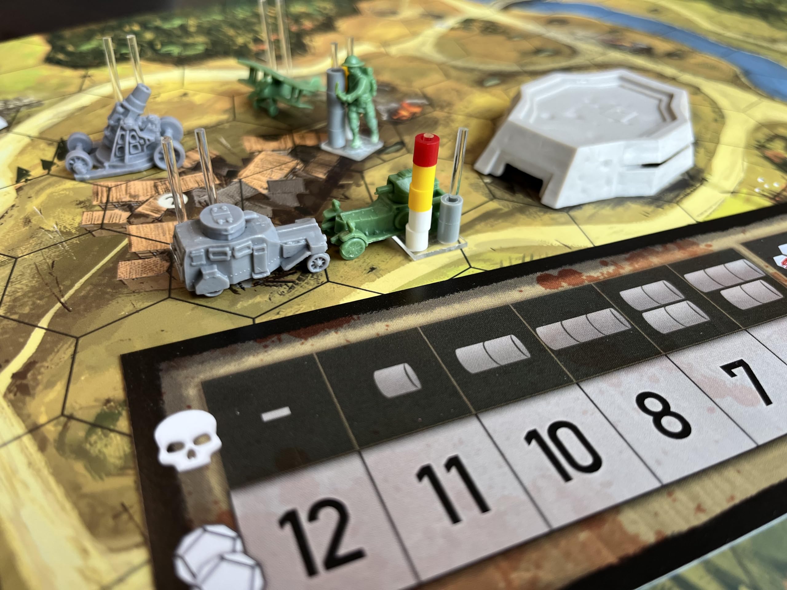 PKB Games Trench Club start setup showing variable setup for replayability