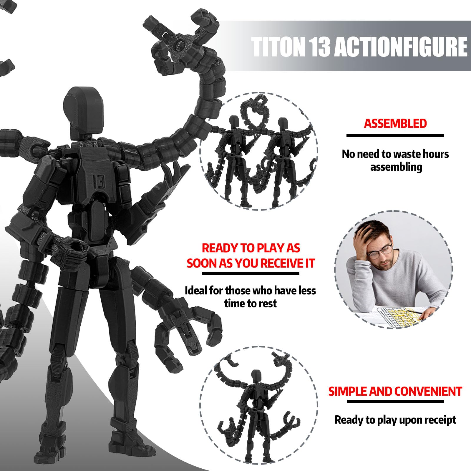 PkghoKids T13 durable PETG figure built for long-lasting display and play.
