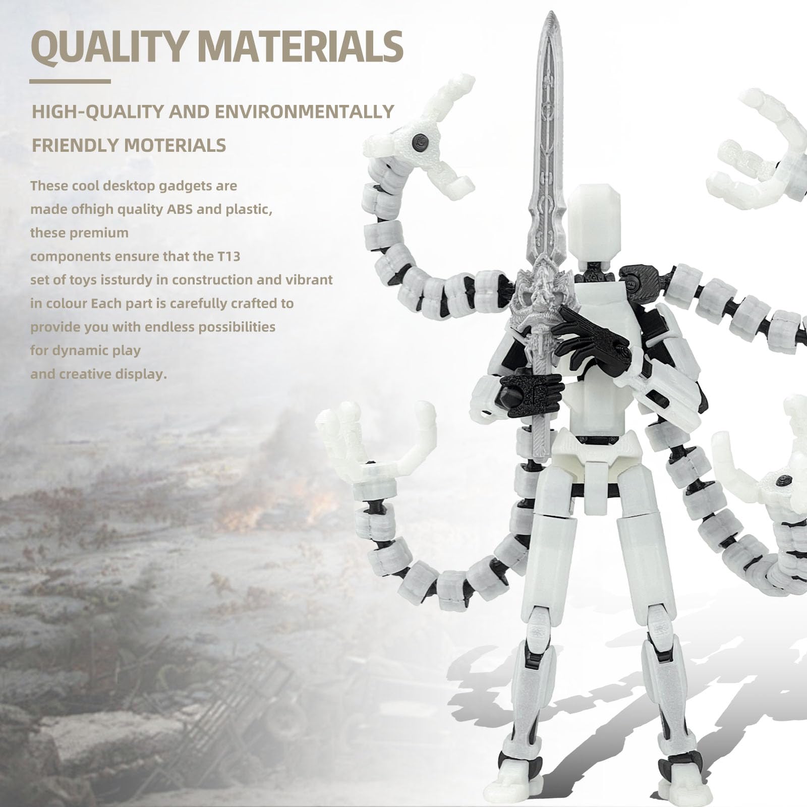 PkghoKids T13 3D printed PETG figure with durable joints