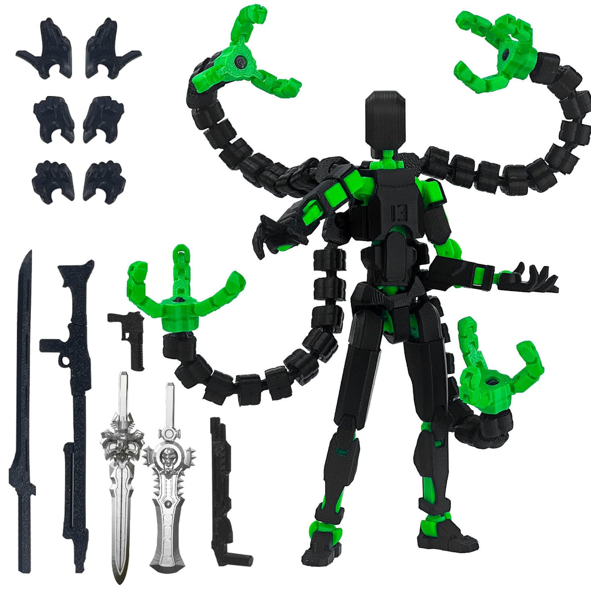 PkghoKids T13 fully articulated figure poses for dynamic display and photography.