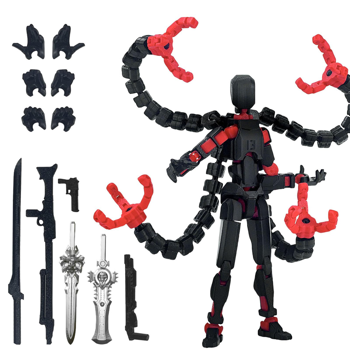 PkghoKids T13 action figure accessories assembly for versatile pose options.