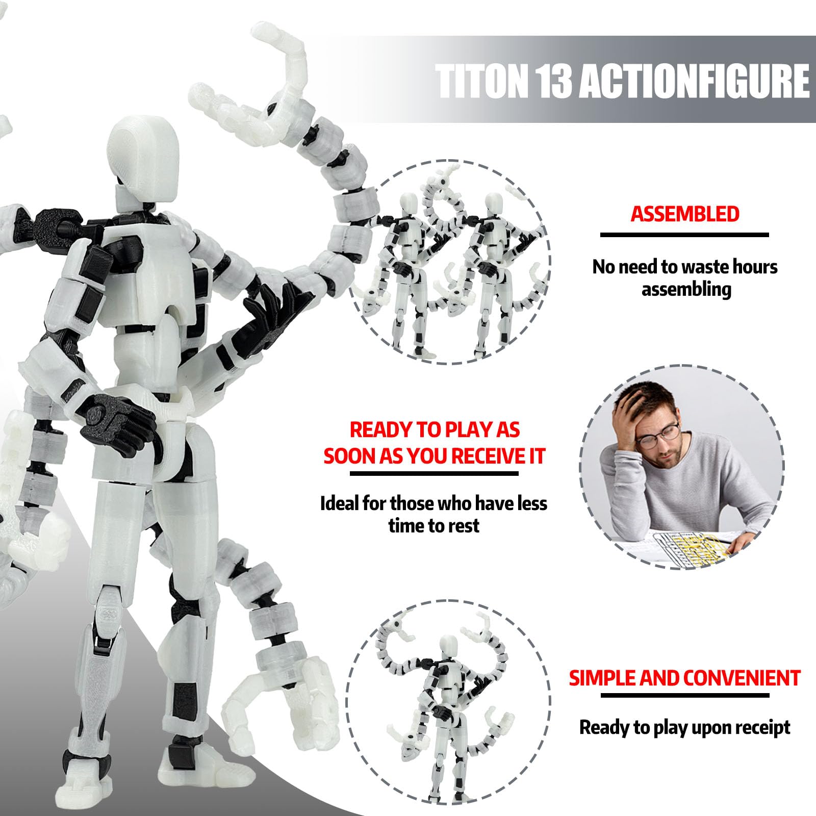 PkghoKids T13 fully articulated figure ready for dynamic poses and artwork.