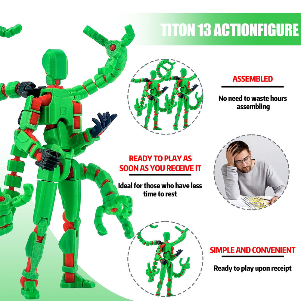 PkghoKids T13 fully articulated joints enable dynamic posing for artwork.