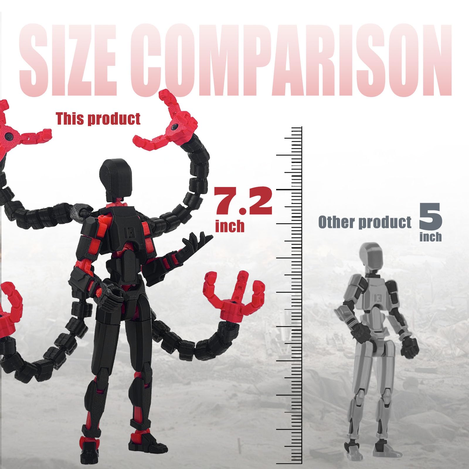 PkghoKids T13 interchangeable hands and weapons for customized character styles.