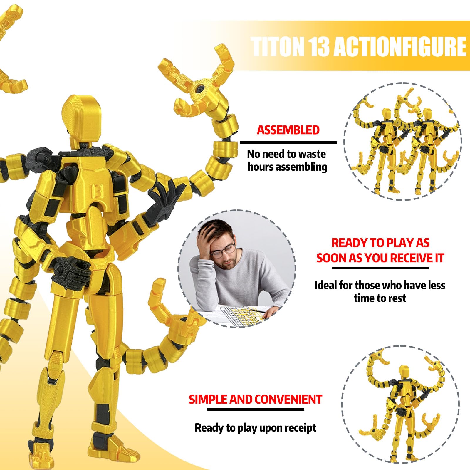 PkghoKids T13 movable joints enable versatile poses for photos and art.