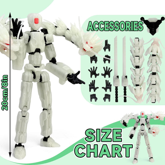 Fully poseable T13 allows dynamic posing for shelf or desk setups.