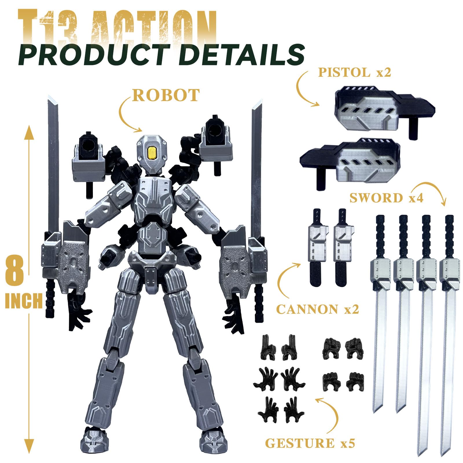 PkghoKids T13 weapon options expand play and display variety