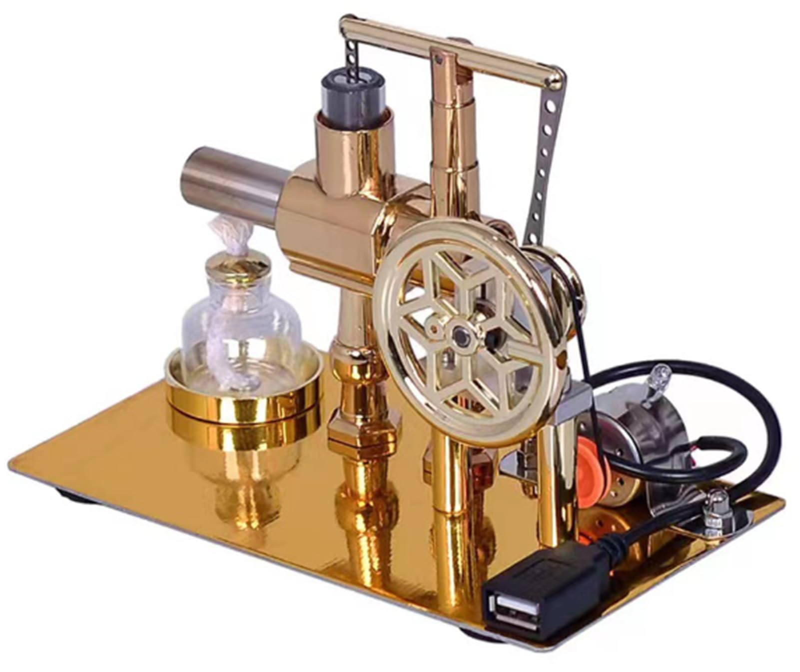 Pktiugf alcohol burner highlights energy conversion in a compact display
