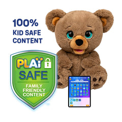 Poe The AI Story Bear downloaded stories ready for offline listening