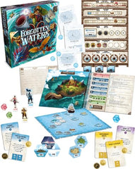 Forgotten Waters crew miniatures on the table bring the pirate crew to life during cooperative play.