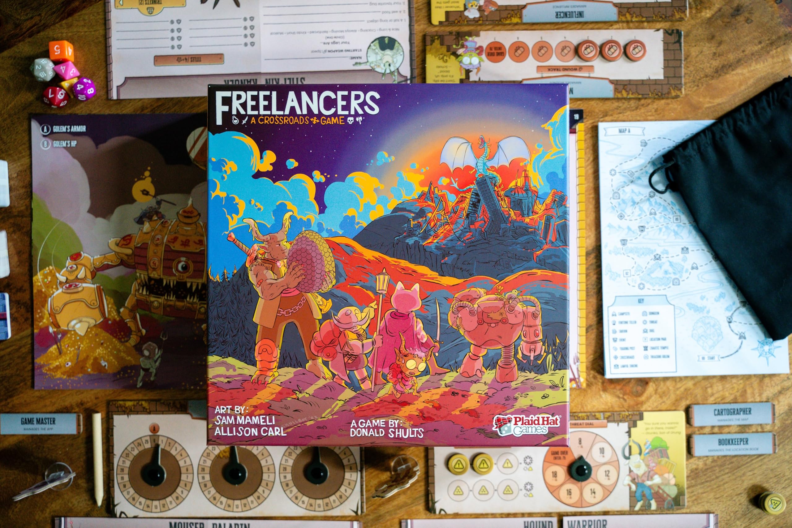 Plaid Hat Games Freelancers dice rolling phase accelerates tense moments