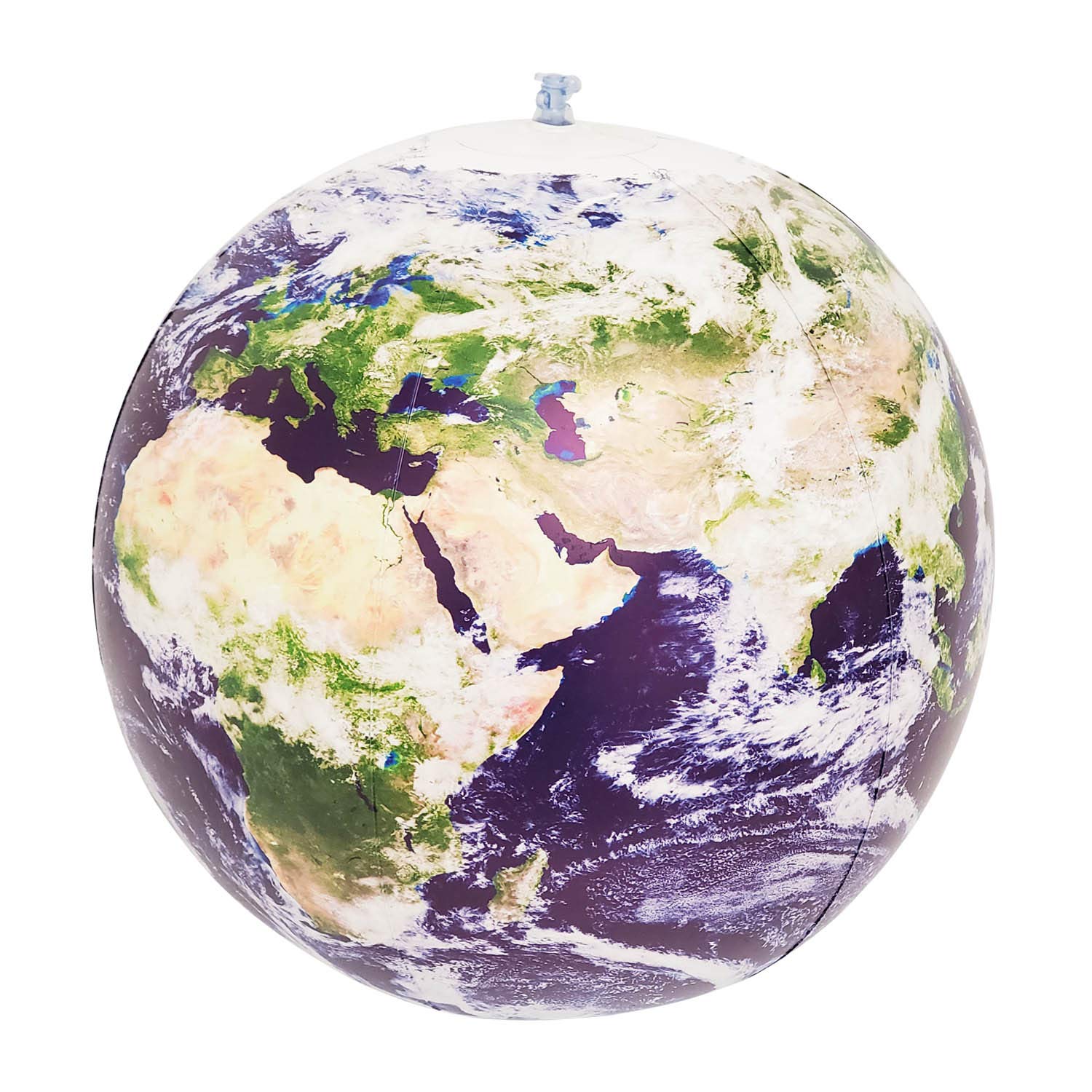 Planet Earth Gifts Earthball easy inflation with a simple valve for quick setup.