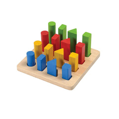 PlanToys Geometric Peg Board base surfaces sturdy wooden play for early learning