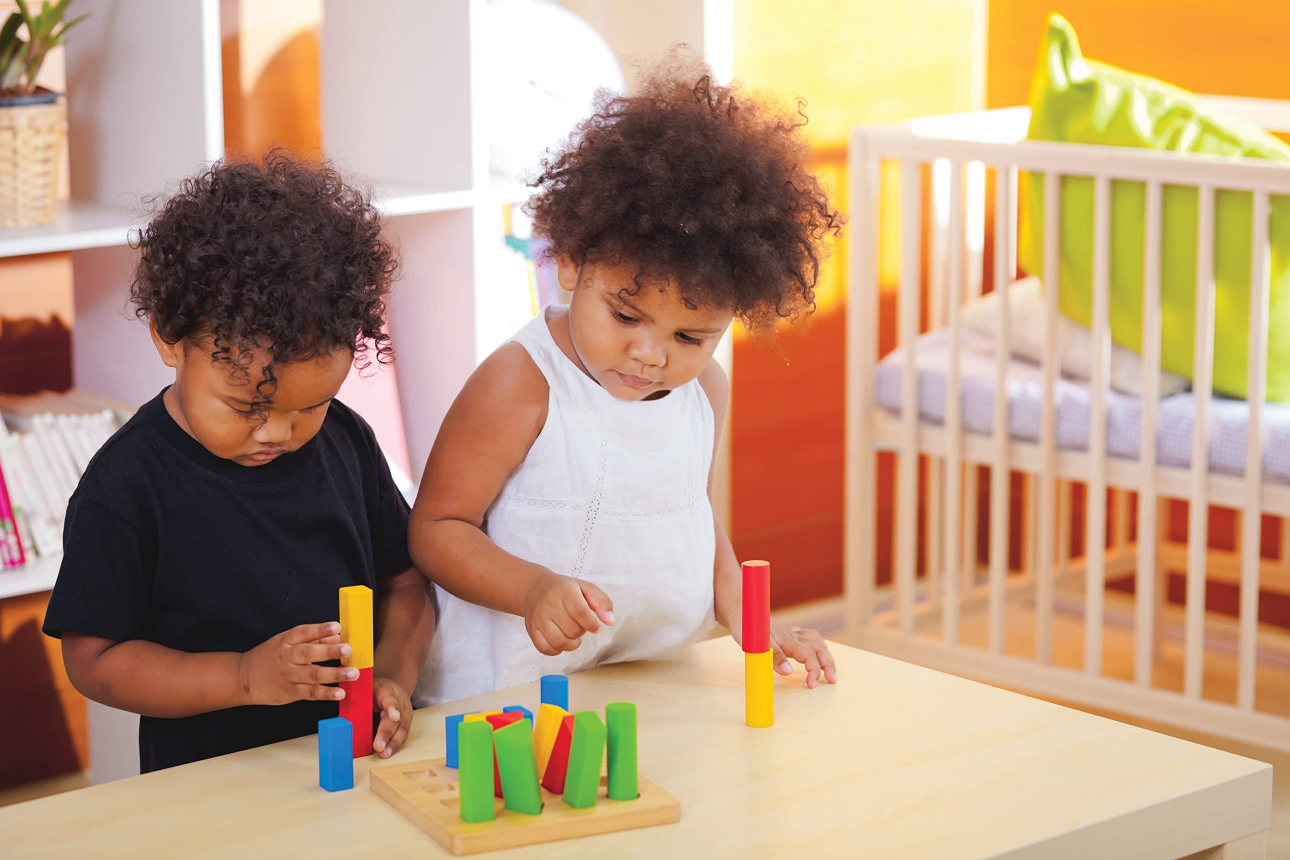 PlanToys Geometric Peg Board ideal for independent play and classroom activities