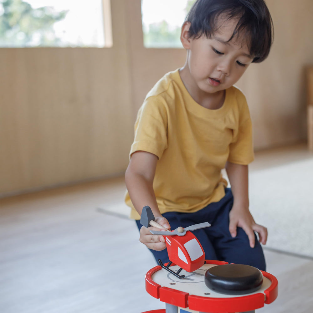 PlanToys Helicopter 6287 detailed craftsmanship signals durable, long-lasting fun