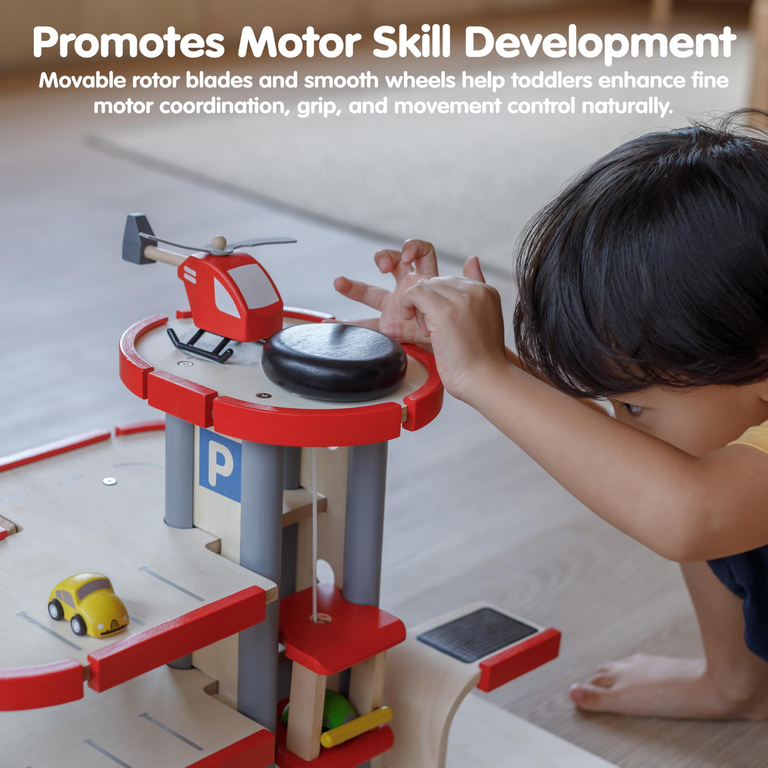 PlanToys Helicopter 6287 chemical-free glue and water-based dyes for safe craft