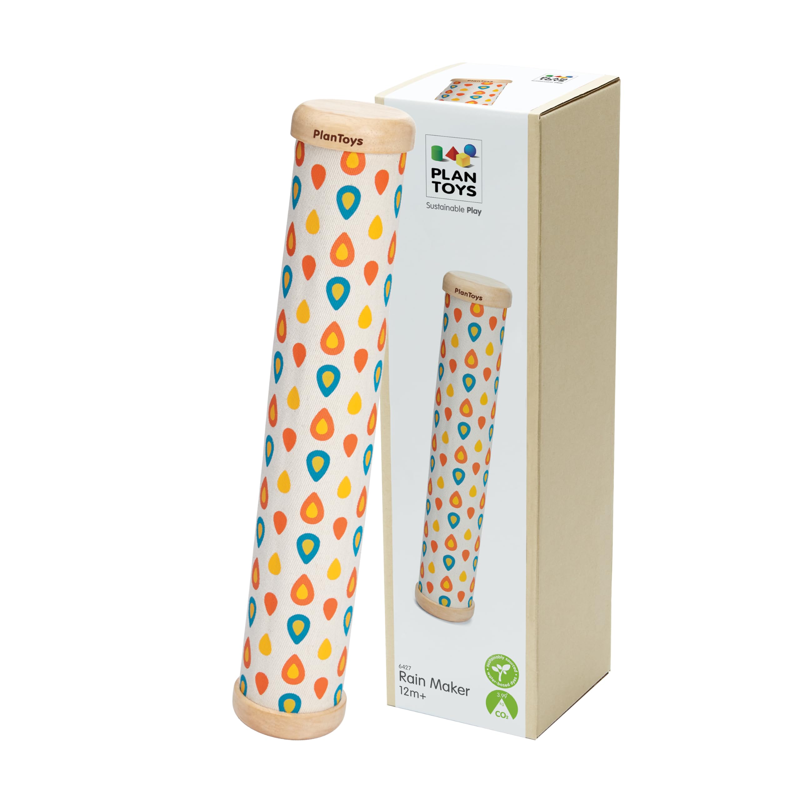 PlanToys Rain Maker for babies enhances sensory exploration with gentle, soothing sounds.