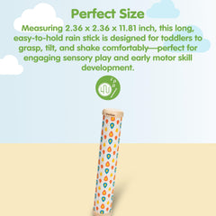 PlanToys Rain Maker demonstrates rhythmic rain for early auditory development.