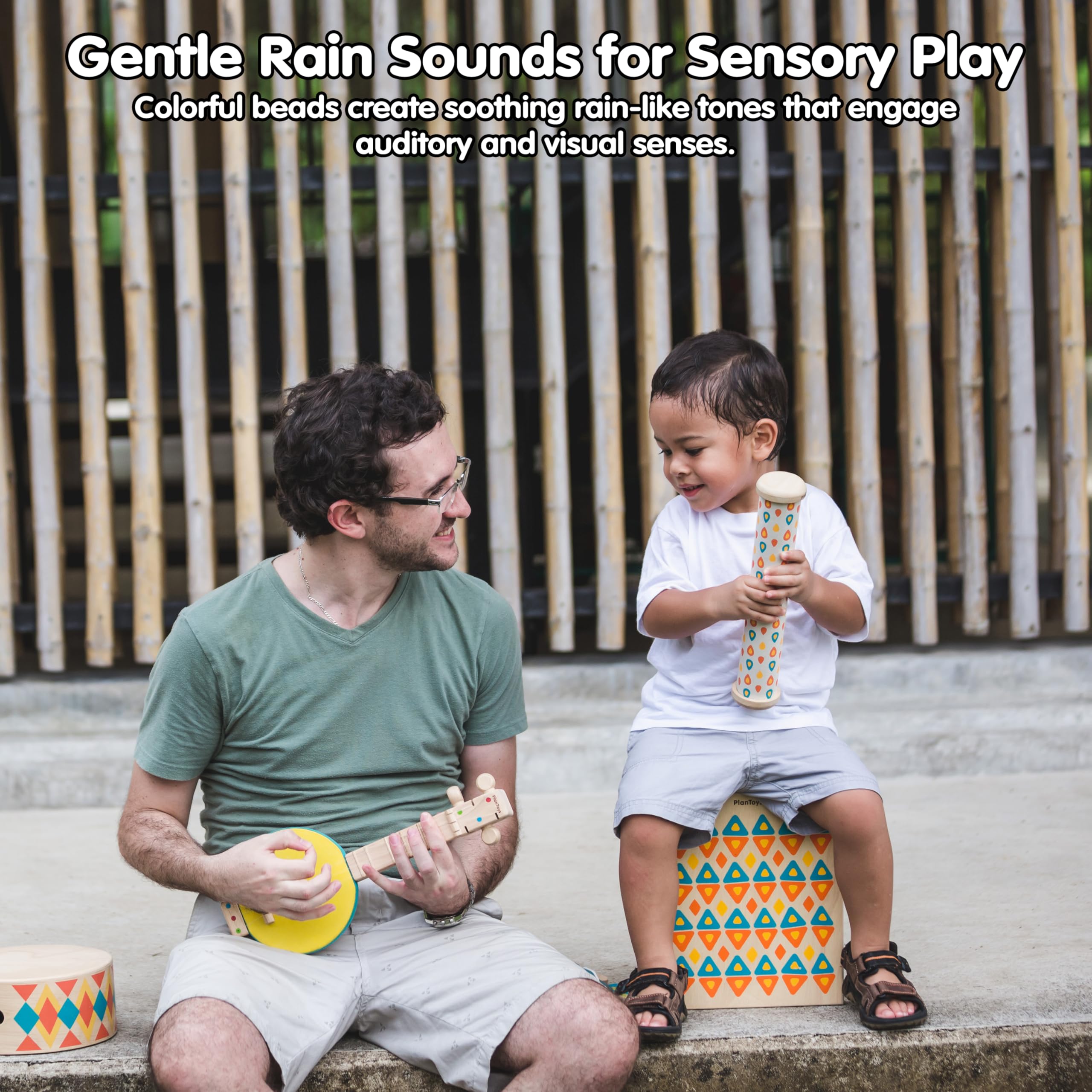 PlanToys Toddler instrument encourages creativity, coordination, and emotional expression.