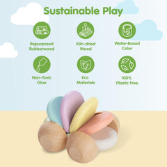 PlanToys soft flexible body features gentle bending for tactile development.