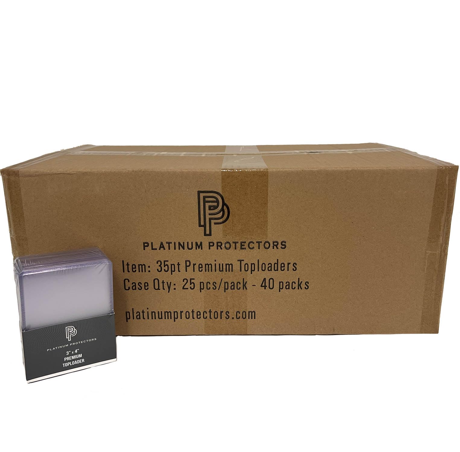 Platinum Protectors top load case packaging protects inventory during stocking and shipping.