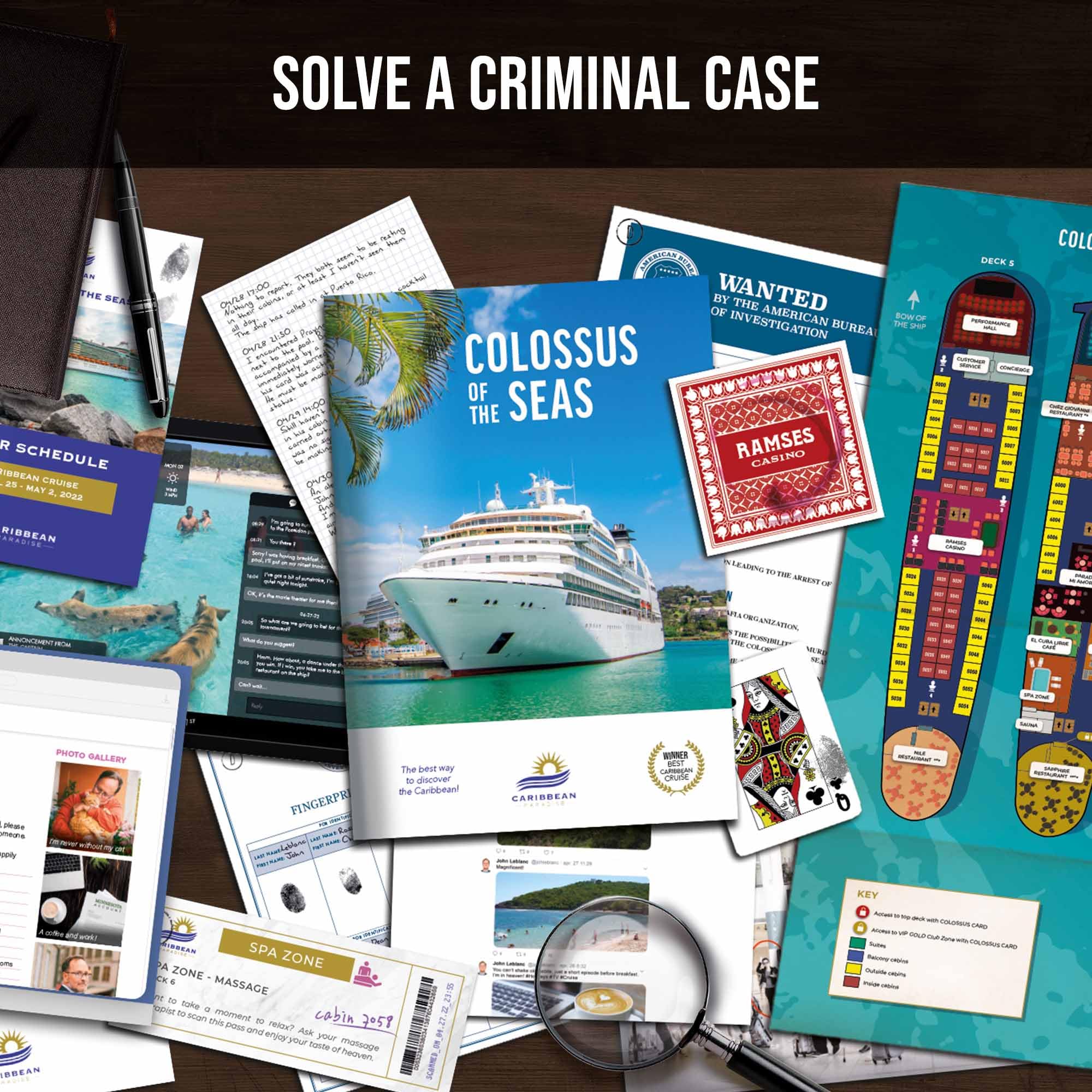 Platonia Games PROFILER envelopes puzzles reveal new information during play