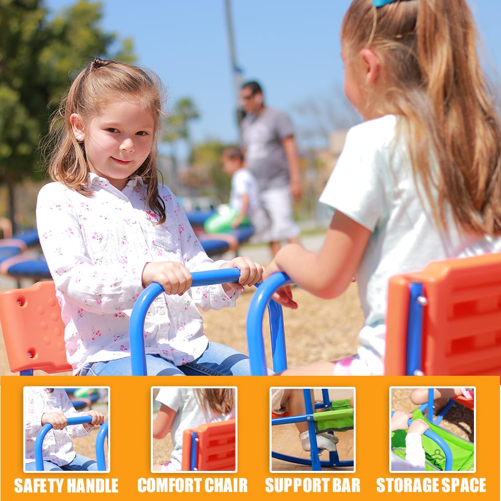 PLATPORTS backyard playset promotes balance and coordination through gentle rocking