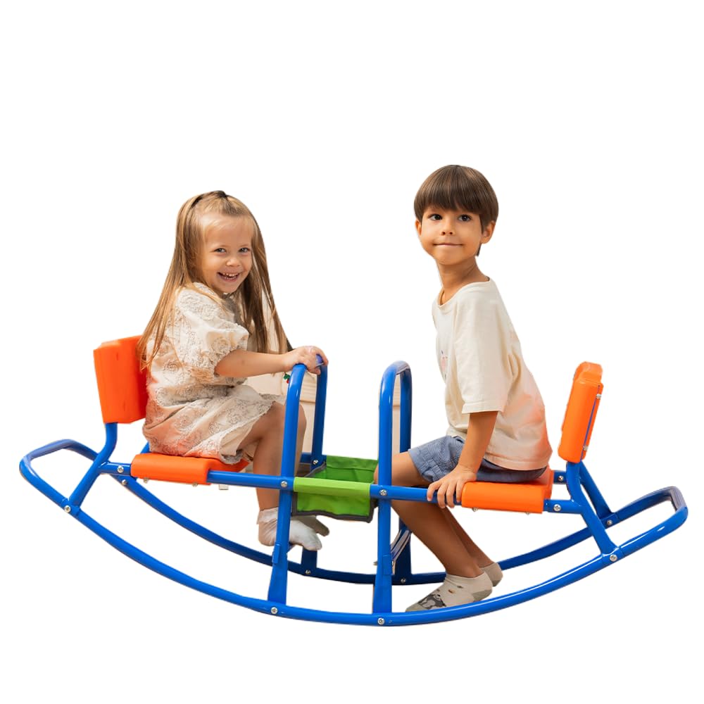 PLATPORTS double rocking seesaw outdoor 2-seater with two kids