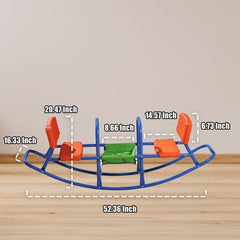 PLATPORTS rocking-chair seesaw frame showcases durable steel for long backyard use
