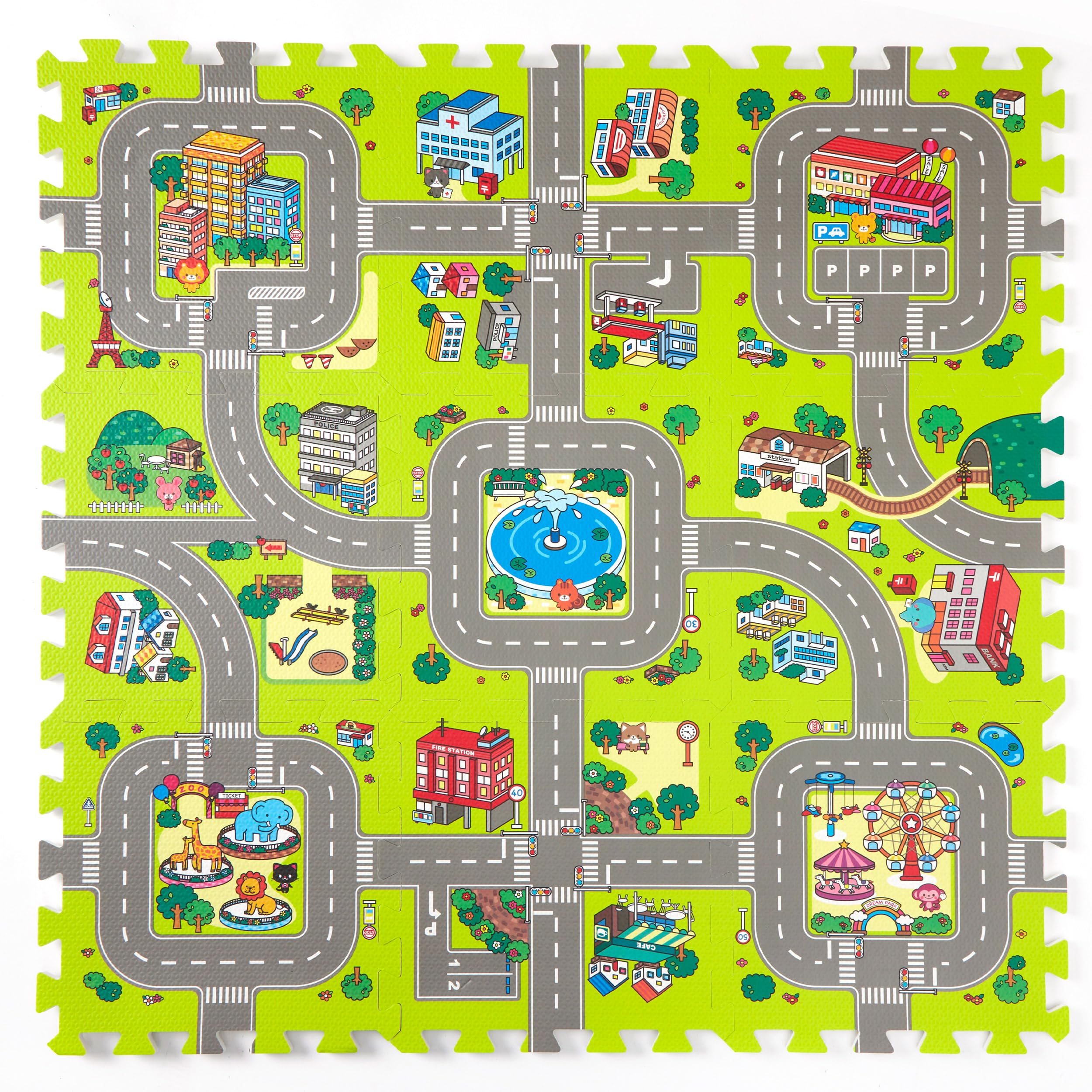PLAY 10 City Road Track tile hospital scene, safe space for early crawling