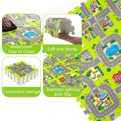 PLAY 10 City Road Track tile zoo scene invites imaginative exploration