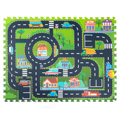 PLAY 10 foam play mat city roads tiles for safe crawling and imaginative play