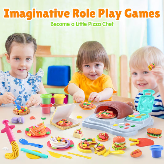 PLAY 2 in 1 Color Dough Pizza Maker for creative pretend cooking.