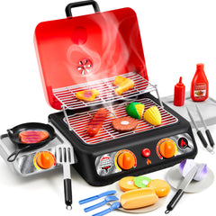Play-Act grill exterior scene invites imaginative pretend play with ample space for group cooking