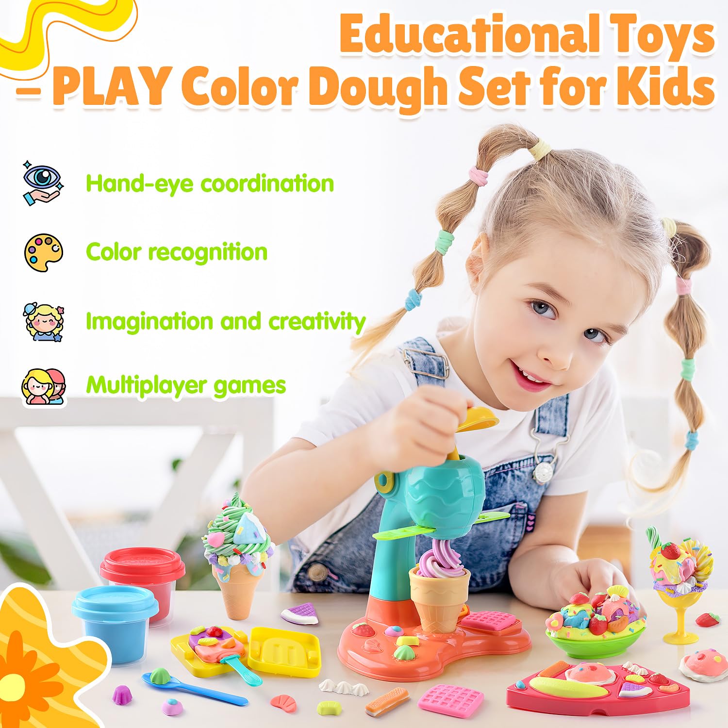 PLAY clay dough banana split mold enables realistic dessert fun and shaped servings.