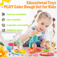 PLAY clay dough banana split mold enables realistic dessert fun and shaped servings.