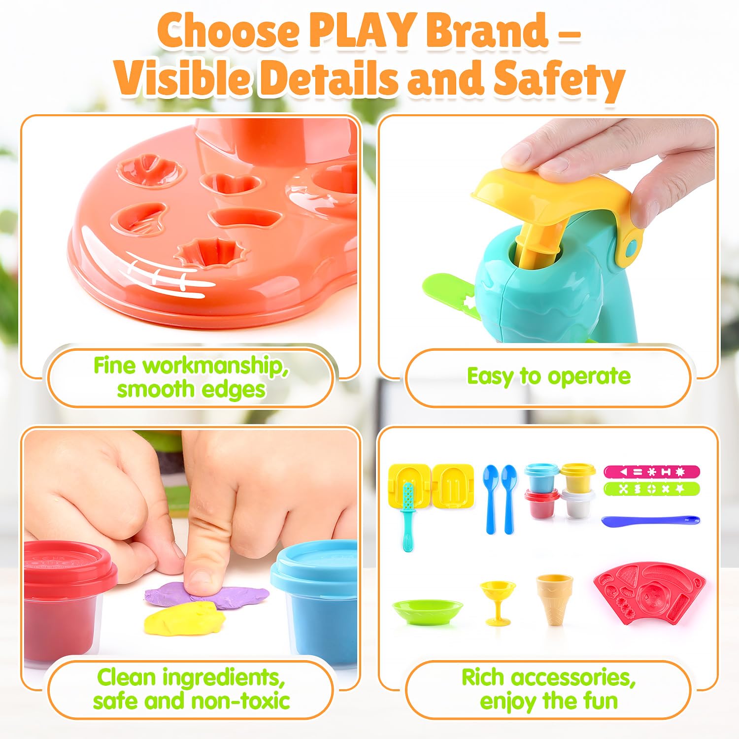 PLAY clay dough tools and ruler boost shaping and precision during play.