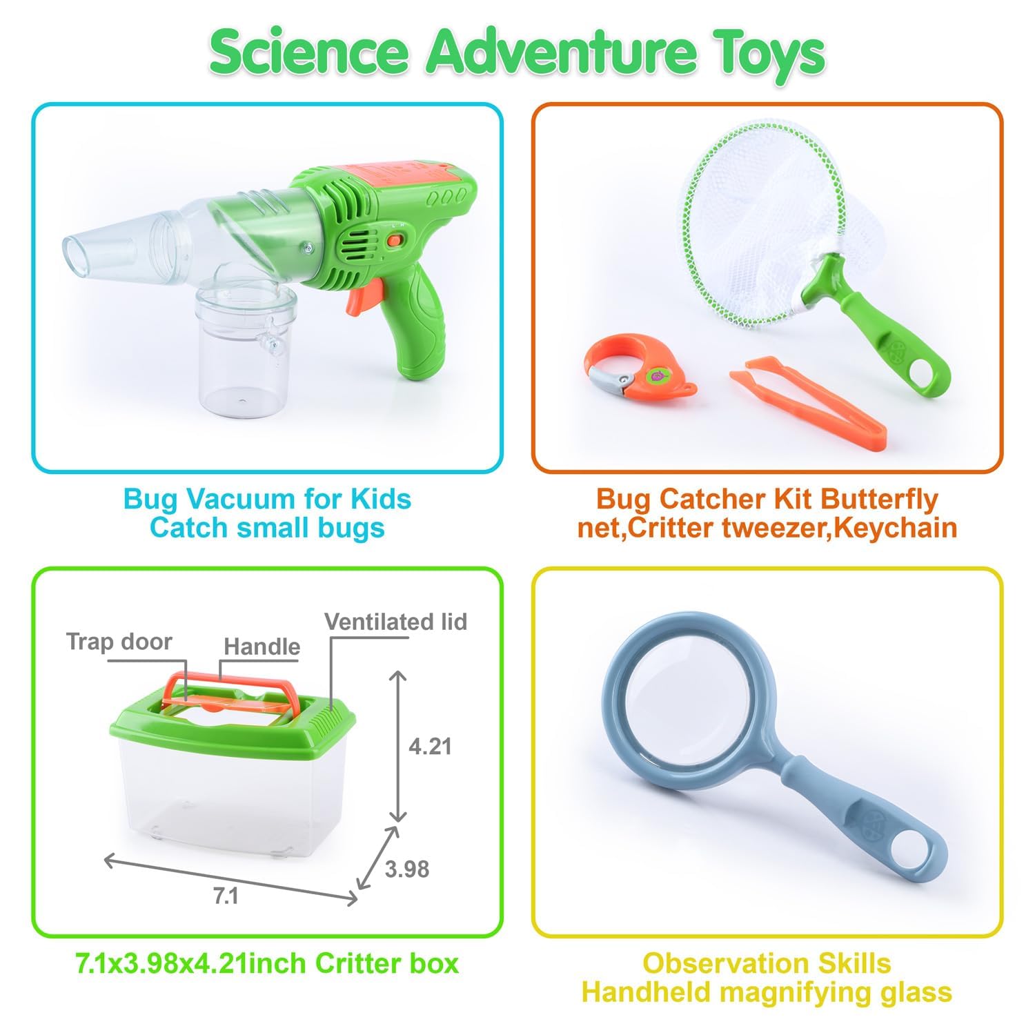 PLAY critter habitat case provides safe transport and viewing of captured bugs.