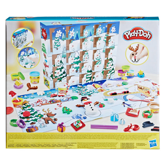 Play-Doh Advent Calendar surprise tools tucked behind a door.